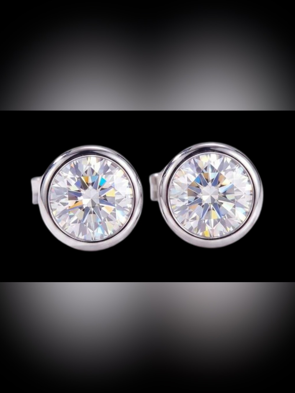 MOISSANITE 0.5 CT/ 1 CT Total in 925 Sterling Silver